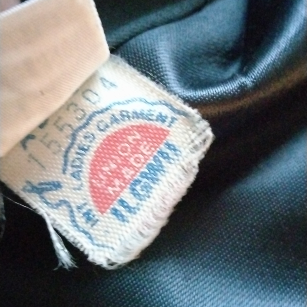 Vintage Navy Blue Plush Women's Jacket - Picture 8 of 8